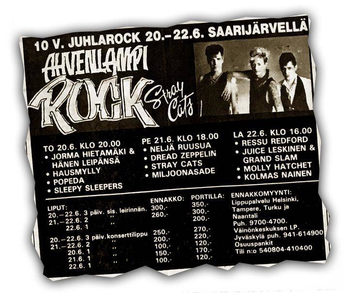 poster Ahvenlampi Rock Festival Finland
